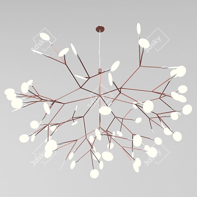 Contemporary Pendant Chandelier - Stylish Lighting Fixture 3D model image 2