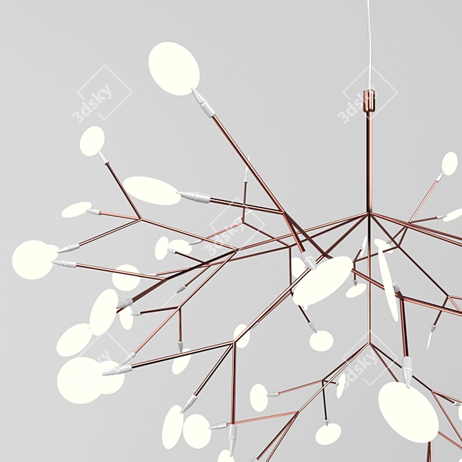 Contemporary Pendant Chandelier - Stylish Lighting Fixture 3D model image 3