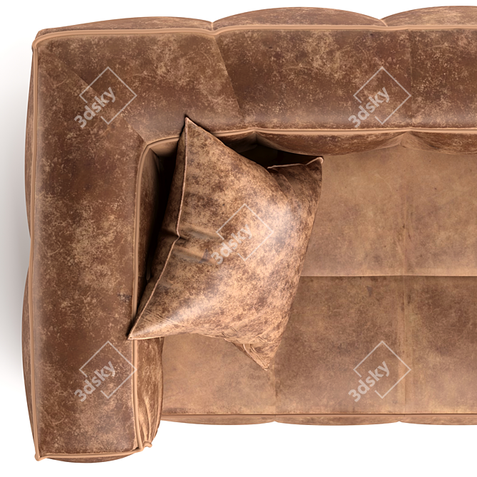 Vintage Leather Copa Sofa 3D model image 4