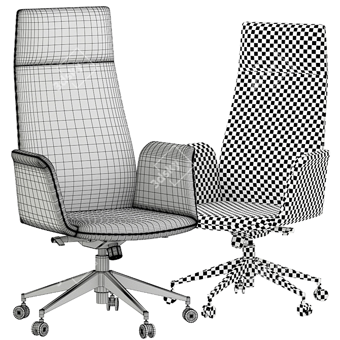 Modern Office Chair Collection 3D model image 5