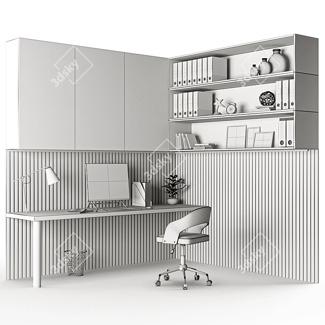 Optima Corner Workstation 3D model image 5