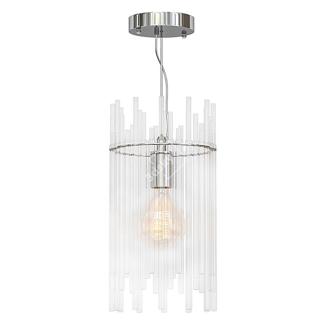 Hexagonal Tube Pendant Light 3D model image 1