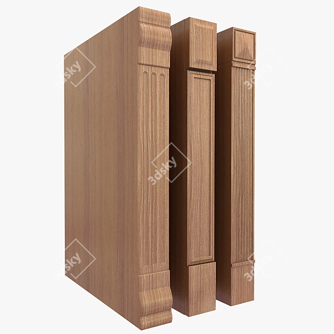 Classic Column Corbel: Realistic 3D Model 3D model image 1