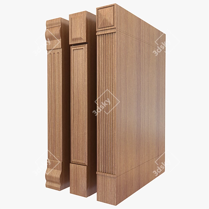 Classic Column Corbel: Realistic 3D Model 3D model image 2