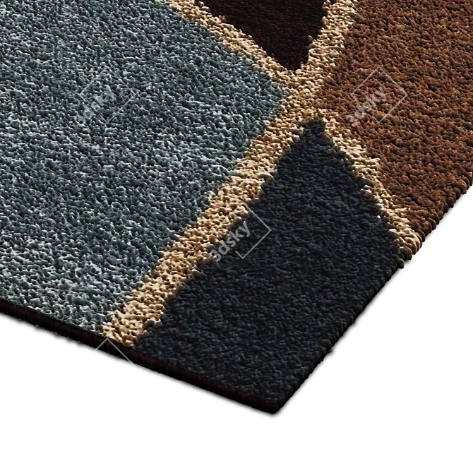 Stylish Interior Carpets 3D model image 2