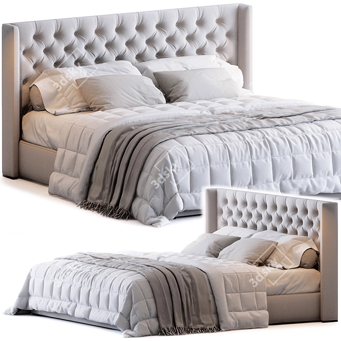 Adler Bed - Elegant Restoration 3D model image 5