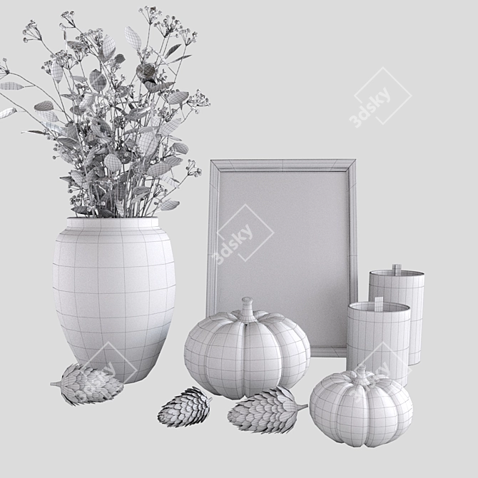 Autumn Decorative Set: 3D Model 2013 3D model image 2