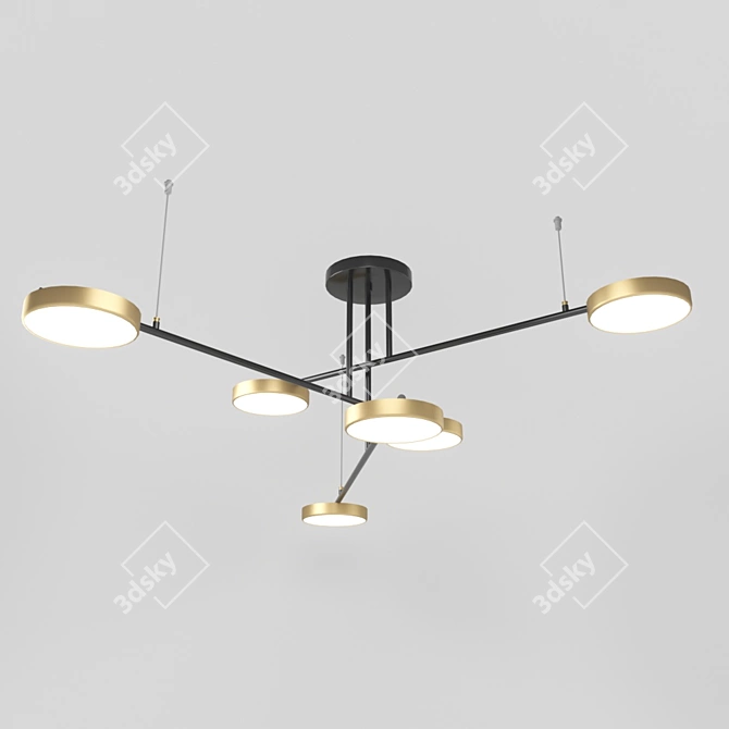 Modern Metal Pendant Light - Technum Light 3D model image 1