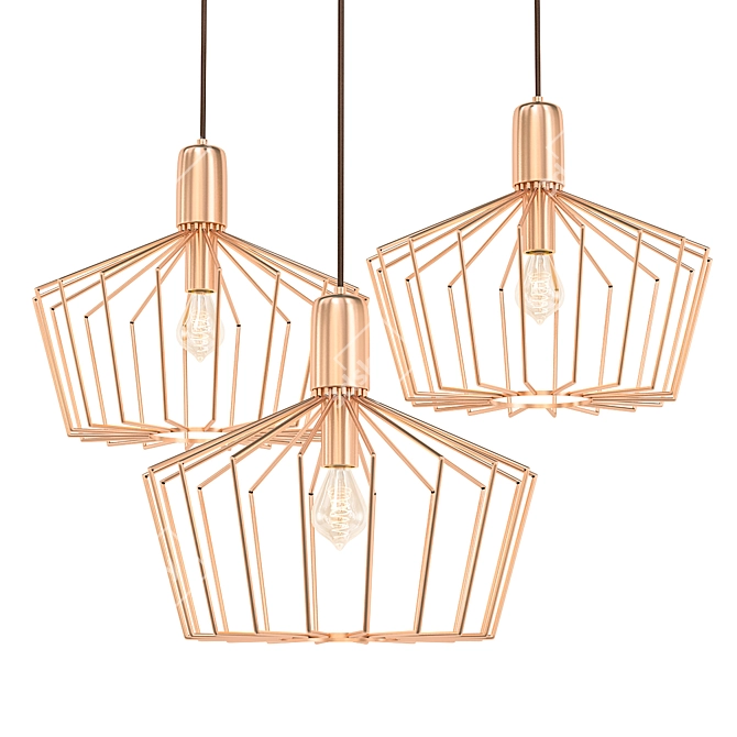 Copper Lighting Fixture 2018 3D model image 1