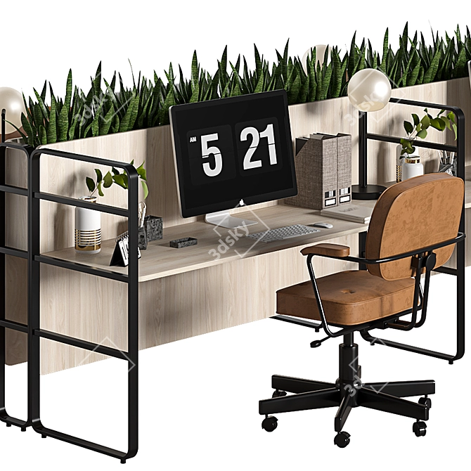 Modern Office Furniture Set 3D model image 2