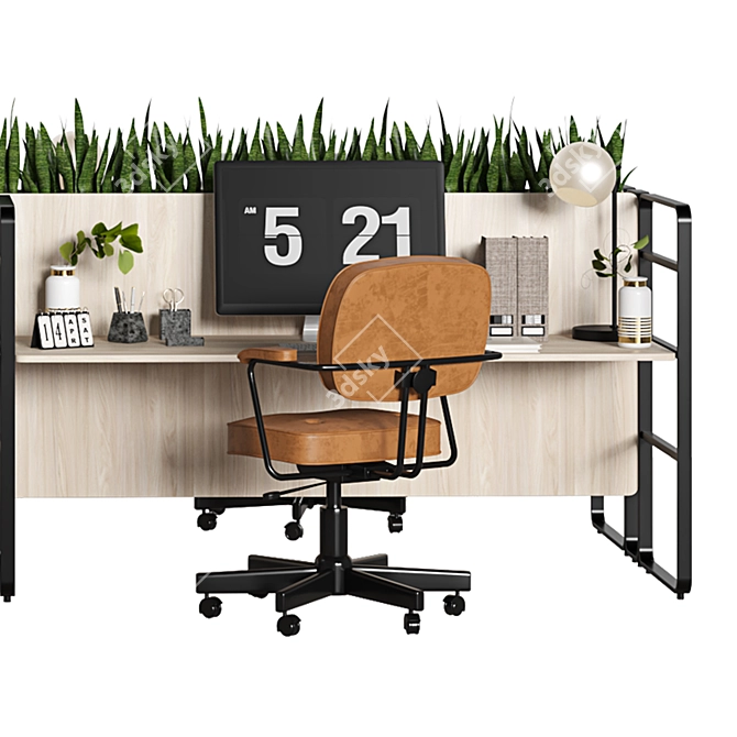 Modern Office Furniture Set 3D model image 3