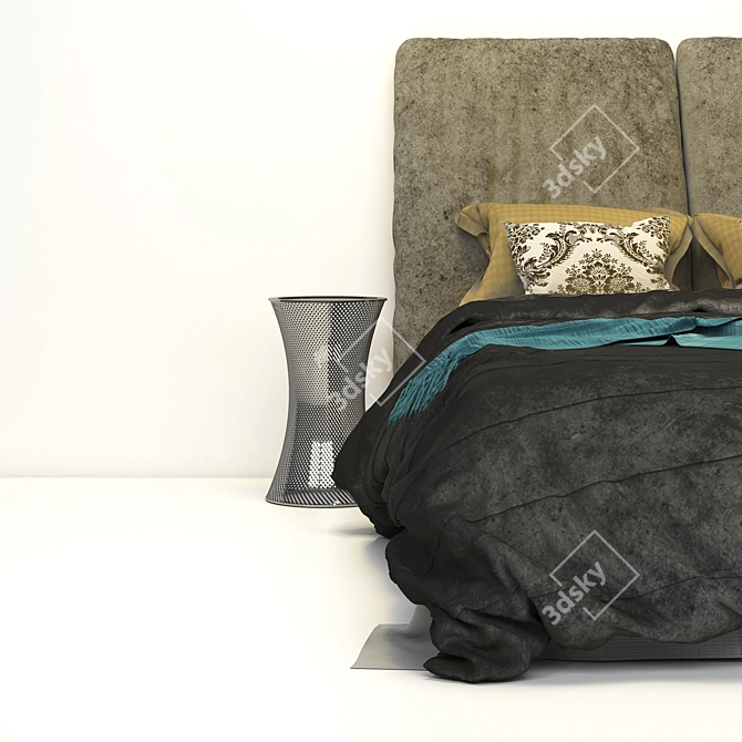 Premium Bed: Superior Quality & Stunning Design 3D model image 3