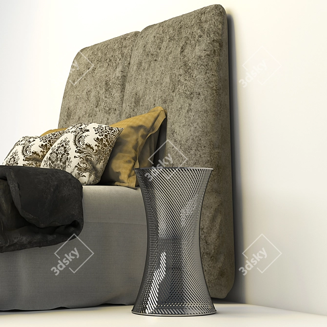 Premium Bed: Superior Quality & Stunning Design 3D model image 4