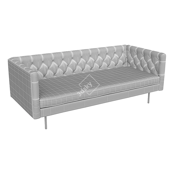 Modern Polygon 3-Seater Sofa 3D model image 4