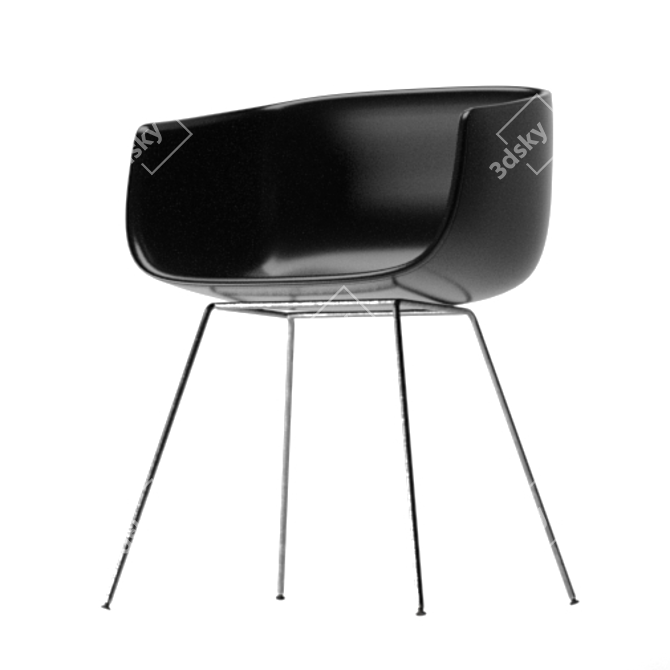Sturdy Plastic Chair 3D model image 1