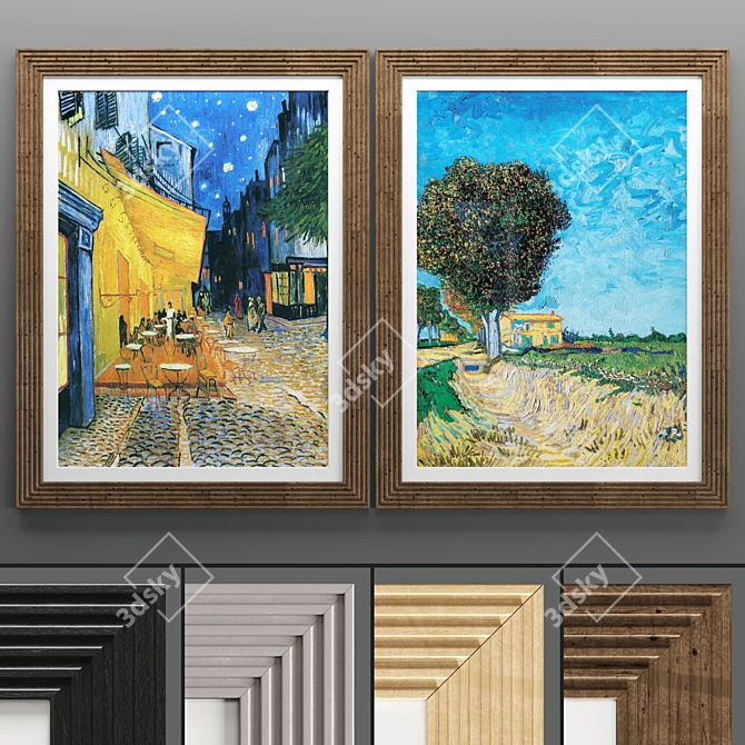 Sleek Art Frame Collection 3D model image 1