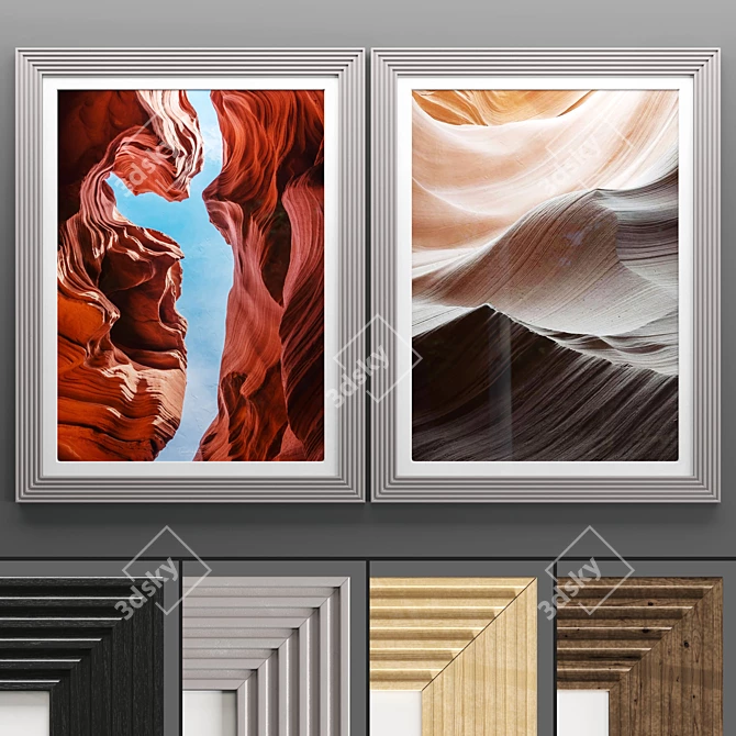 Elegant Art Frame Set 3D model image 1