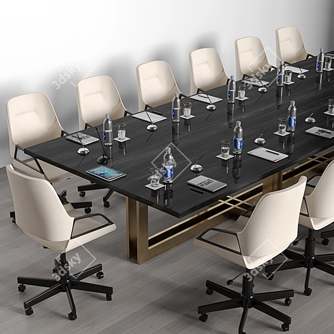 Modern Conference Table 10 3D model image 2