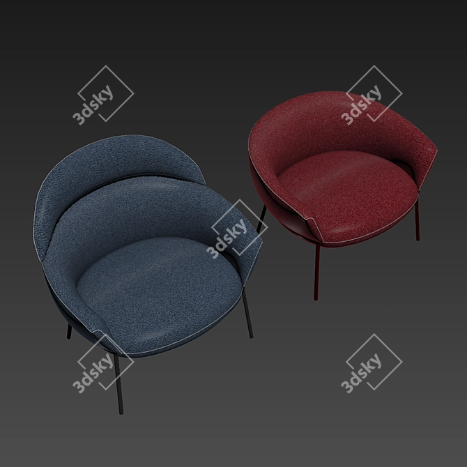 Swale Armchair: Sleek Design by Gordon Guillaumier 3D model image 5