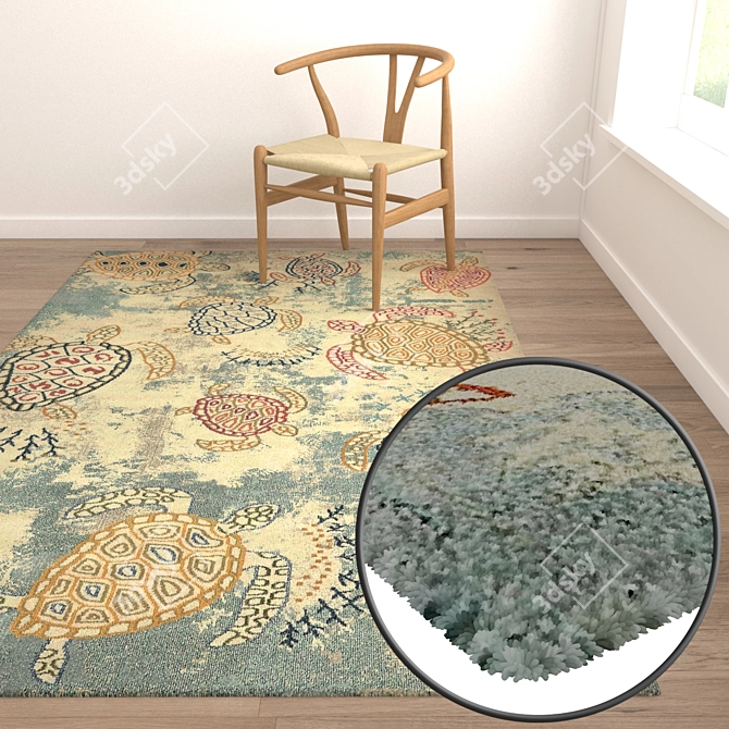 Luxury Carpet Set: Exceptional Quality and Variation 3D model image 5