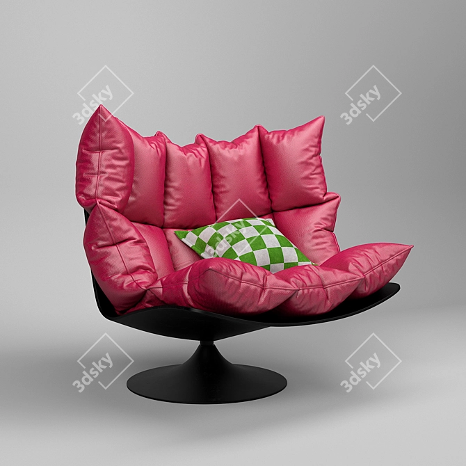 Premium Cushion Chair 3D model image 1