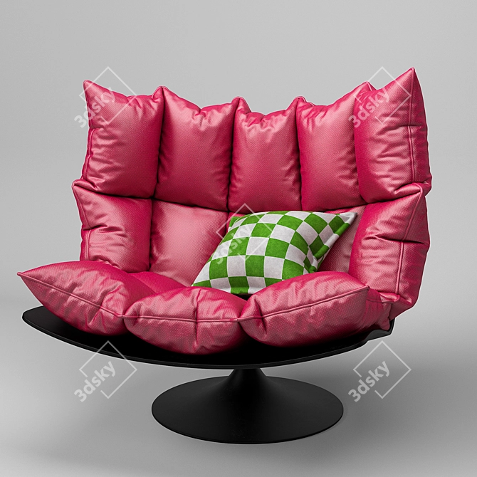 Premium Cushion Chair 3D model image 2