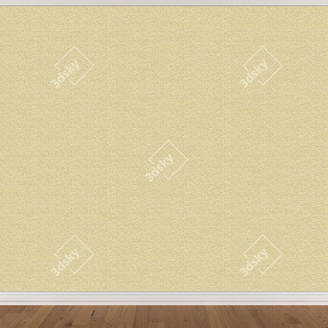 Seamless Wallpaper Set: 3 Colors 3D model image 4