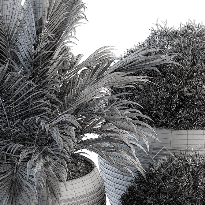Natural Greenery: Outdoor Plants - Set 104 3D model image 5