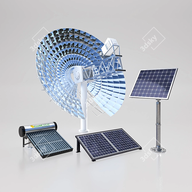 EcoSolar Panels: High-Quality Clean Energy 3D model image 1