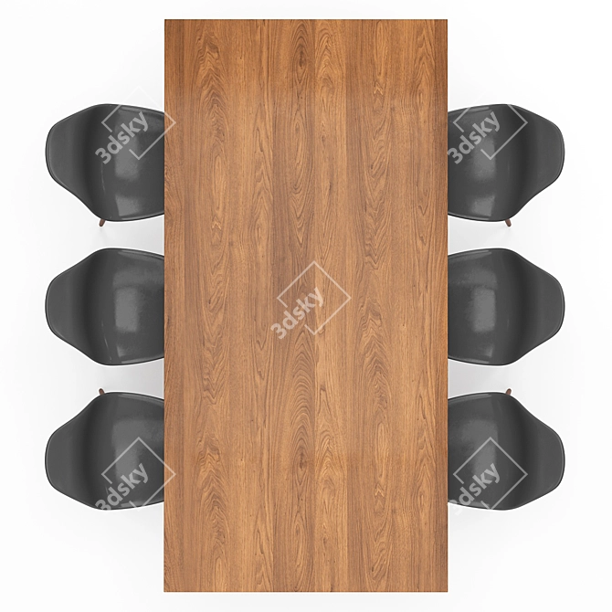 Modern Dining Table Set 3D model image 2