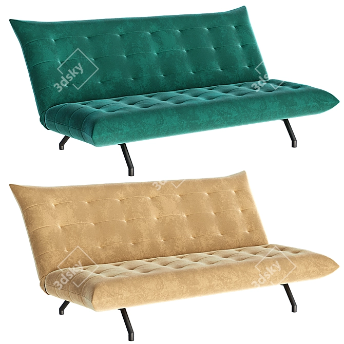 Versatile Sofa Bed with Meshsmooth Modifier 3D model image 3