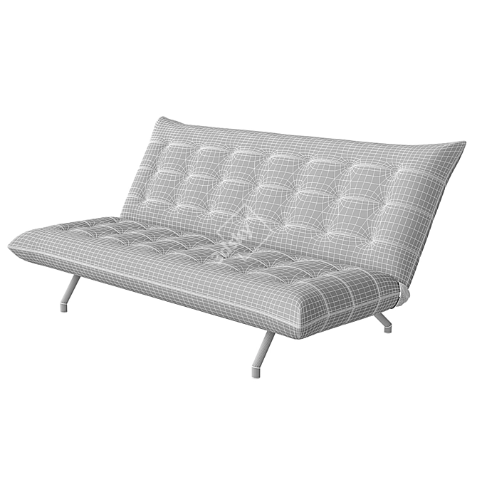 Versatile Sofa Bed with Meshsmooth Modifier 3D model image 5