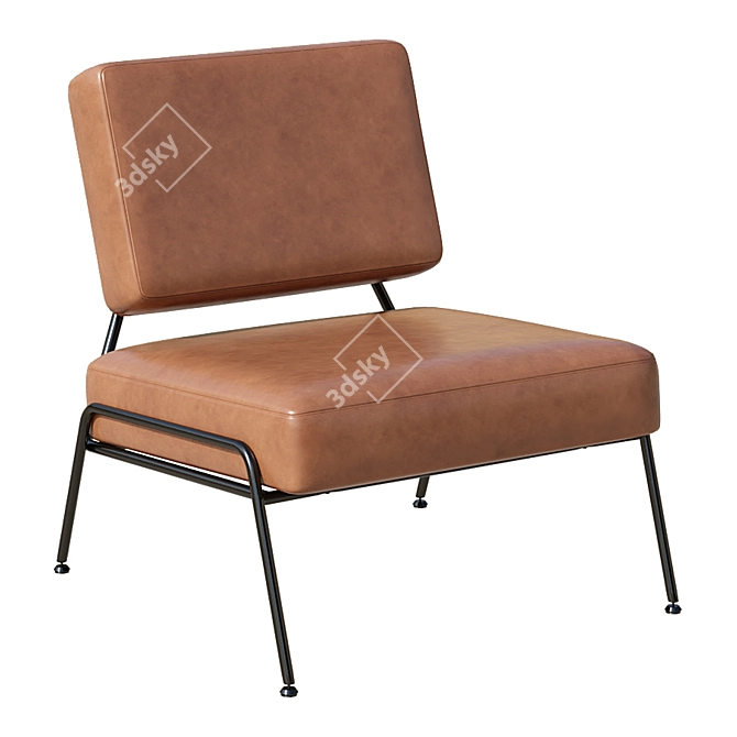 Elegant Knox Accent Chair 3D model image 3