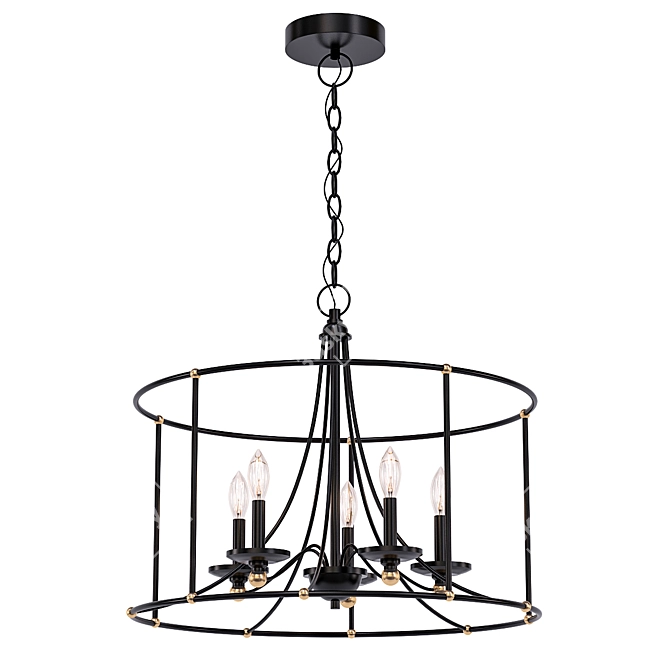 Westchester Sand Coal 5-Light Chandelier 3D model image 1