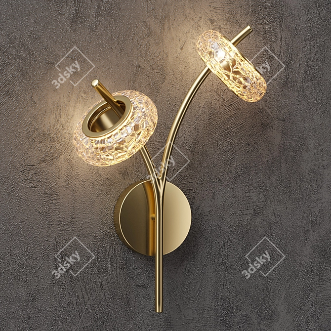 Elegant Brass Wall Sconce 3D model image 5