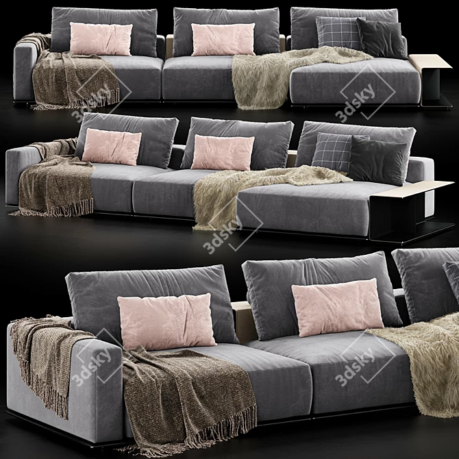 Sleek Westside Sofa by Poliform 3D model image 1