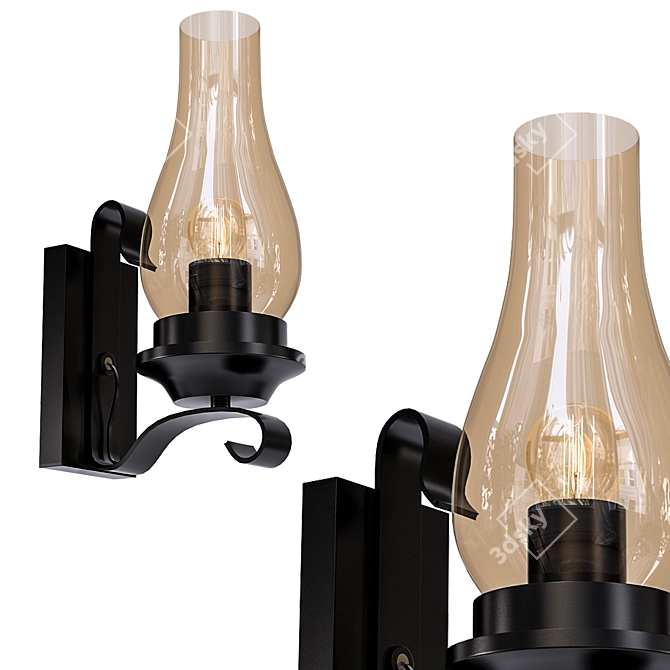 Industrial Vintage Loft Wall Sconce 3D model image 1