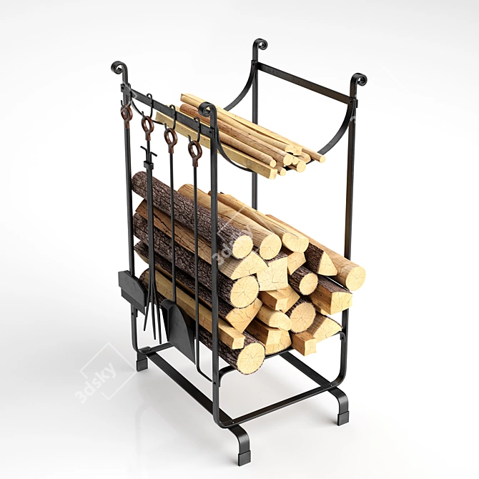 Fireside Bliss: Premium Fireplace Accessories 3D model image 3