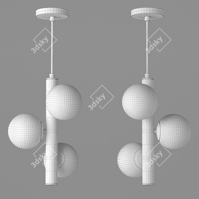 Loft4You Pendant Light - Modern Glass and Metal Design 3D model image 2