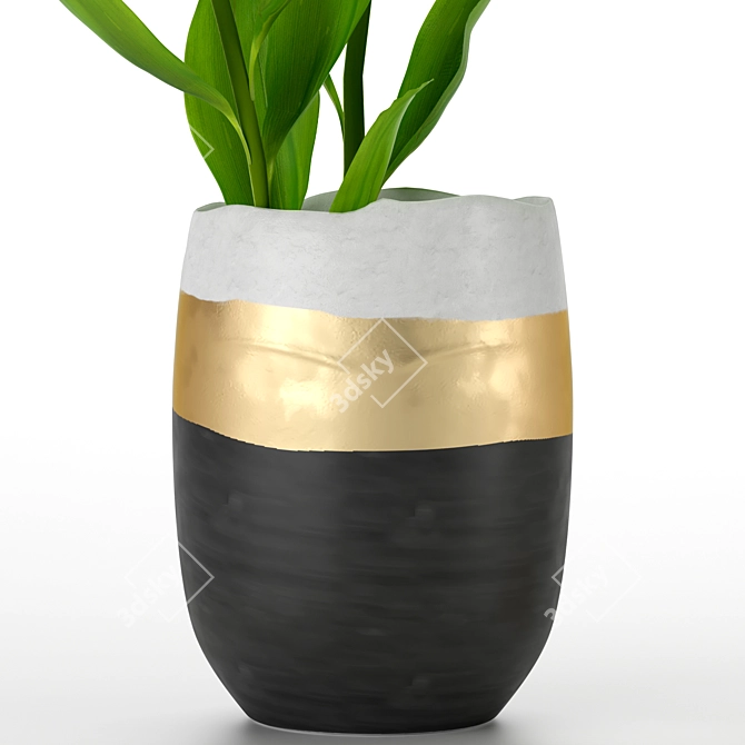 Elegant Lily Vase 3D model image 8