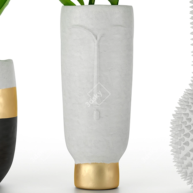 Elegant Lily Vase 3D model image 9