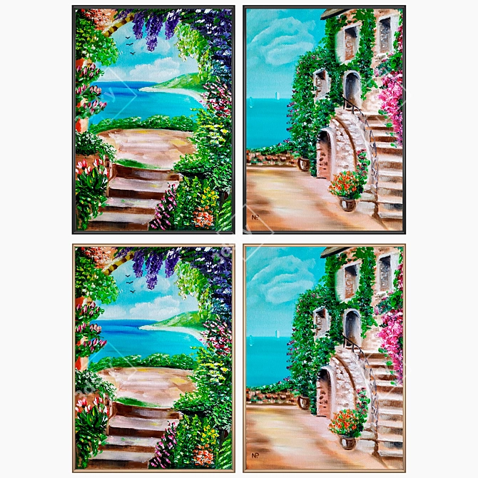 Versatile 2-Piece Wall Art Set 3D model image 2