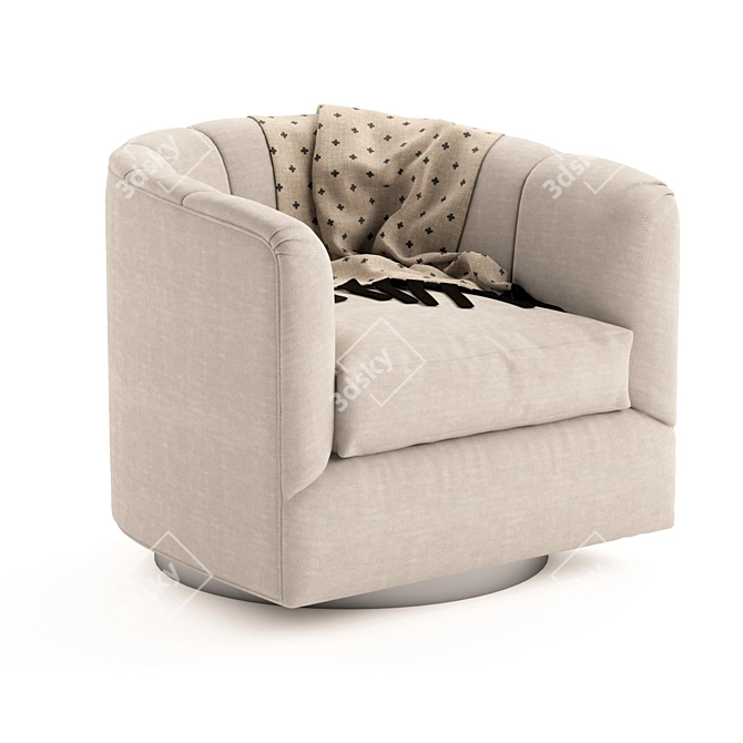 Elegant Lounge Armchair 3D model image 1