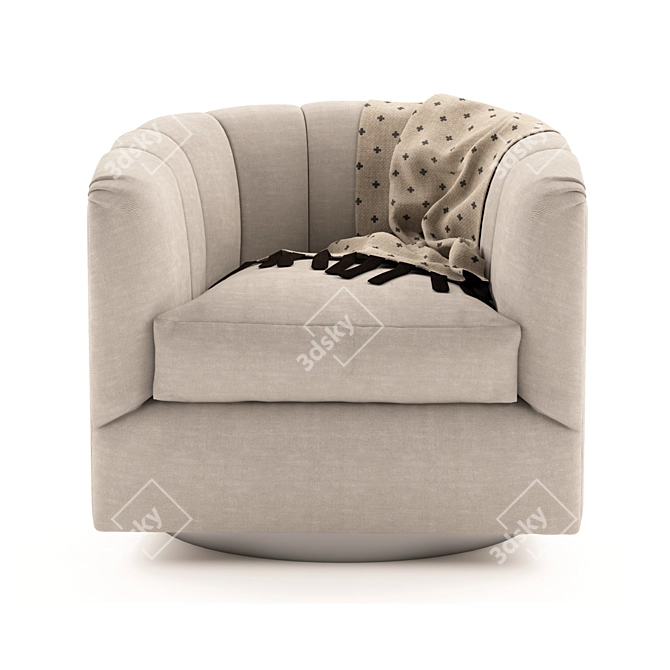 Elegant Lounge Armchair 3D model image 2