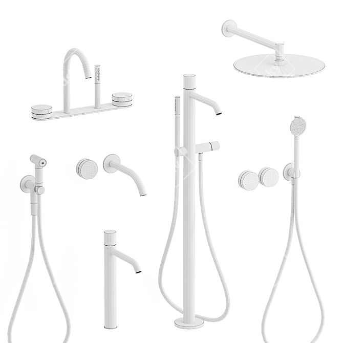 Gio Plus: Smooth & Stylish Faucet Collection 3D model image 4