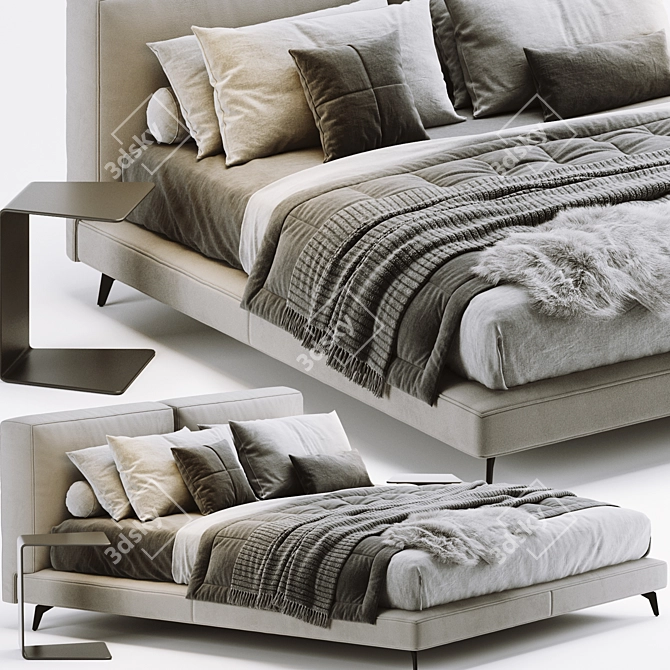 Modern Italian Design: Ditre Sound Bed 3D model image 1