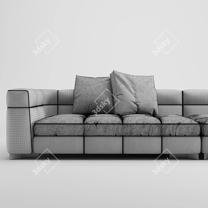 Sleek and Stylish Minotti Blazer Sofa 3D model image 2