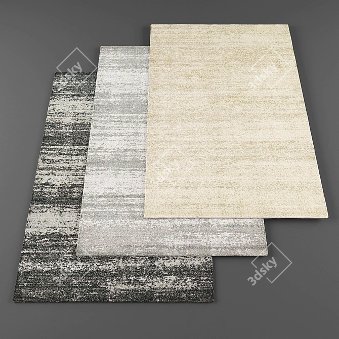 Random Set of 8 Rugs 3D model image 1