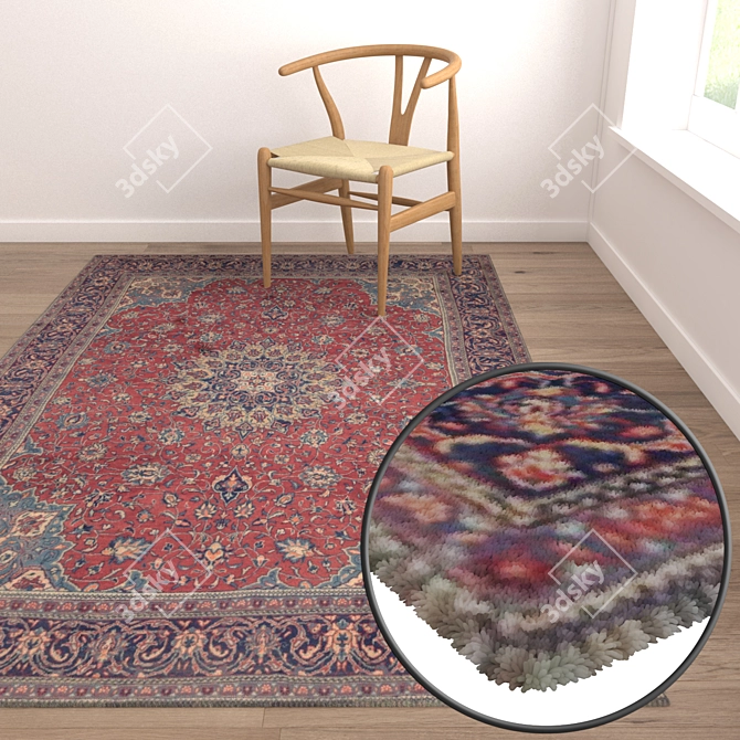 Elegant Carpet Set 1888 3D model image 5