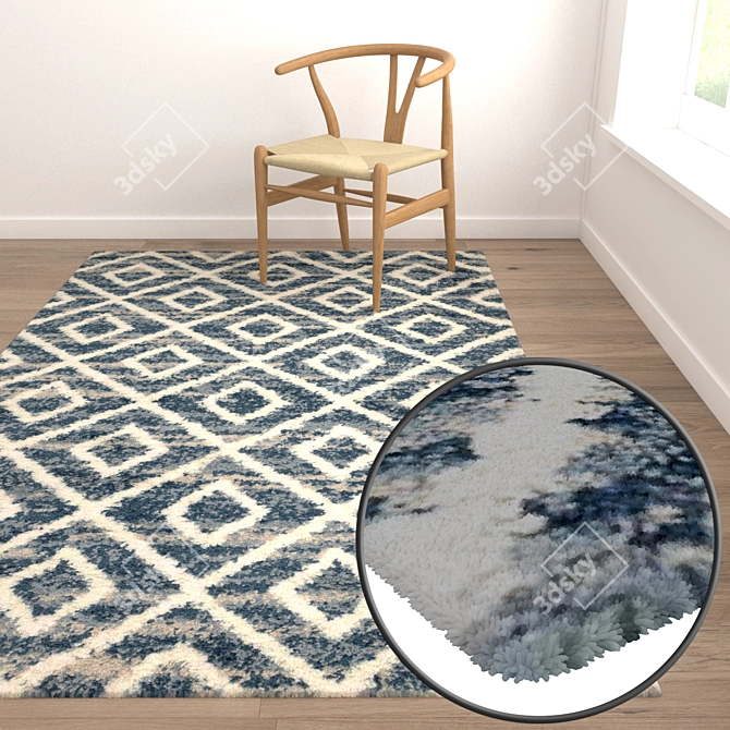 Luxury Carpet Set: 3 High-Quality Textures 3D model image 5